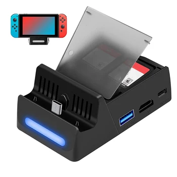 USB 3.0 High-Speed TV Docking Station with 4 Game Cards Storage Replacement 1080P Mini Charging Dock for Nintendo Switch
USB 3.0 High-Speed TV Docking Station with 4 Game Cards Storage Replacement 1080P Mini Charging Dock for Nintendo Switch