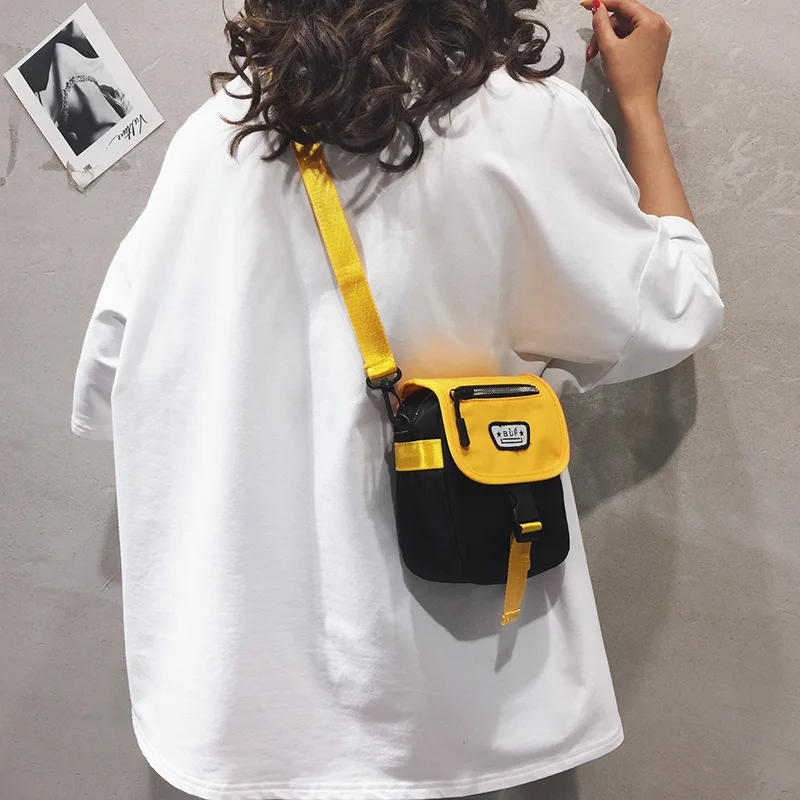 Women's Fashion Mobile Phone Bag Wearable Canvas Bag Harajuku-Style Contrast Color Square Sling Bag Shopping Travel Shoulder Bag
Women's Fashion Mobile Phone Bag Wearable Canvas Bag Harajuku-Style Contrast Color Square Sling Bag Shopping Travel Shoulder Bag