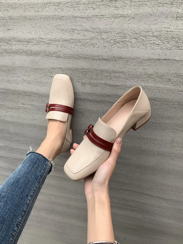 Korean-style Genuine Leather Loafers 2020 Spring New Style Cowhide Square Head Low Heel Double Purpose Shoes Casual Single Shoes
Korean-style Genuine Leather Loafers 2020 Spring New Style Cowhide Square Head Low Heel Double Purpose Shoes Casual Single Shoes
