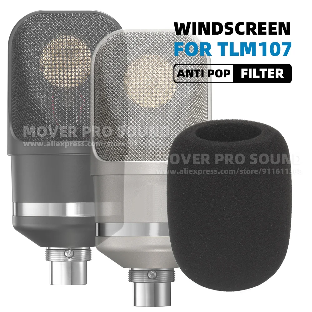 

Windproof Foam Dustproof Shield Sponge Windscreen Noise Reducer Mic Screen For NEUMANN TLM107 TLM 107 Microphone Anti Pop Filter