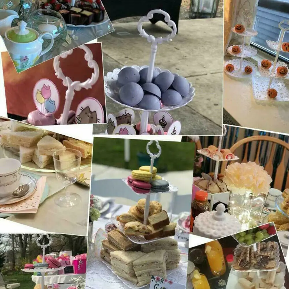 3 Tier Plastic Cake Stand Afternoon Tea Wedding Plates Party Tableware Bakeware Cake Shop Three Layer Cake Rack Storage Tray
3 Tier Plastic Cake Stand Afternoon Tea Wedding Plates Party Tableware Bakeware Cake Shop Three Layer Cake Rack Storage Tray