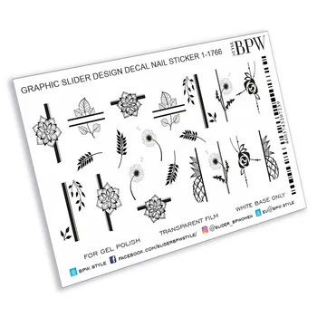 Slider design patterns with flowers, BPW. style, Water stickers on nails, sd1-1766
Slider design patterns with flowers, BPW. style, Water stickers on nails, sd1-1766