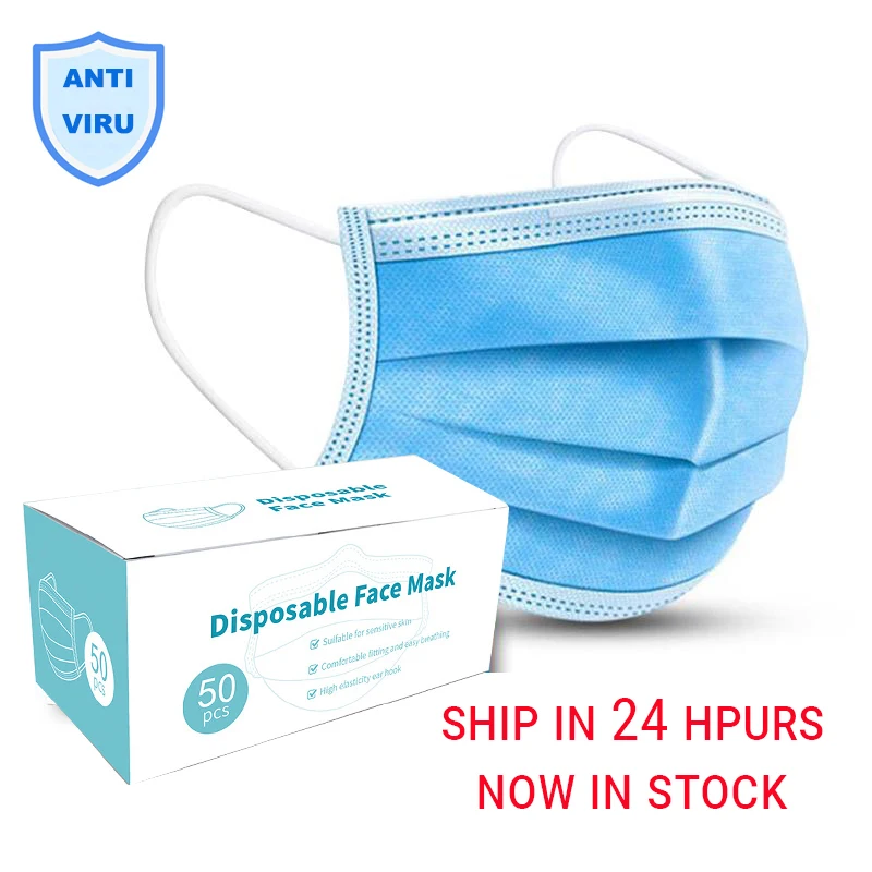 Face Mask Disposable Protective 3 Layer Nonwove Filter Mouth Mask Anti Virus Anti-Fog Meltblown Earloop Respirator
Face Mask Disposable Protective 3 Layer Nonwove Filter Mouth Mask Anti Virus Anti-Fog Meltblown Earloop Respirator