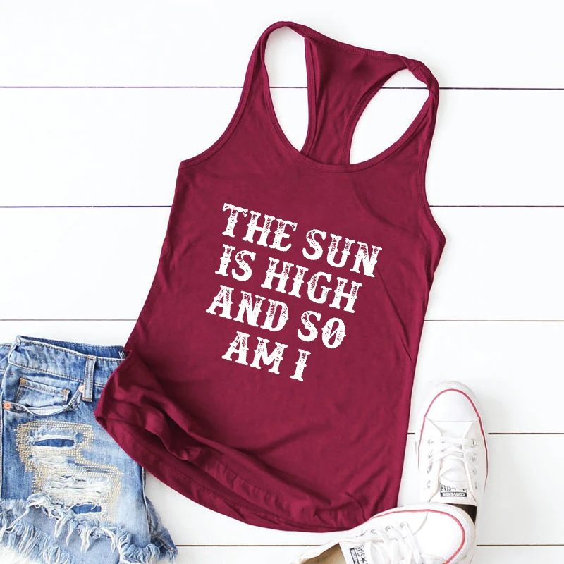 Женский топ для занятий спортом The Sun Is High And So Am I | Женская одежда