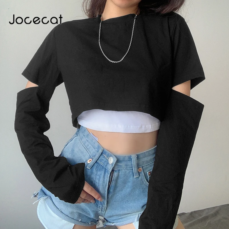 2020 Autumn Hollow Out Long Sleeve Crop Shirt For Women O-Neck Casual Patchwork Shirt Female Korean Fashion Streetwear
2020 Autumn Hollow Out Long Sleeve Crop Shirt For Women O-Neck Casual Patchwork Shirt Female Korean Fashion Streetwear