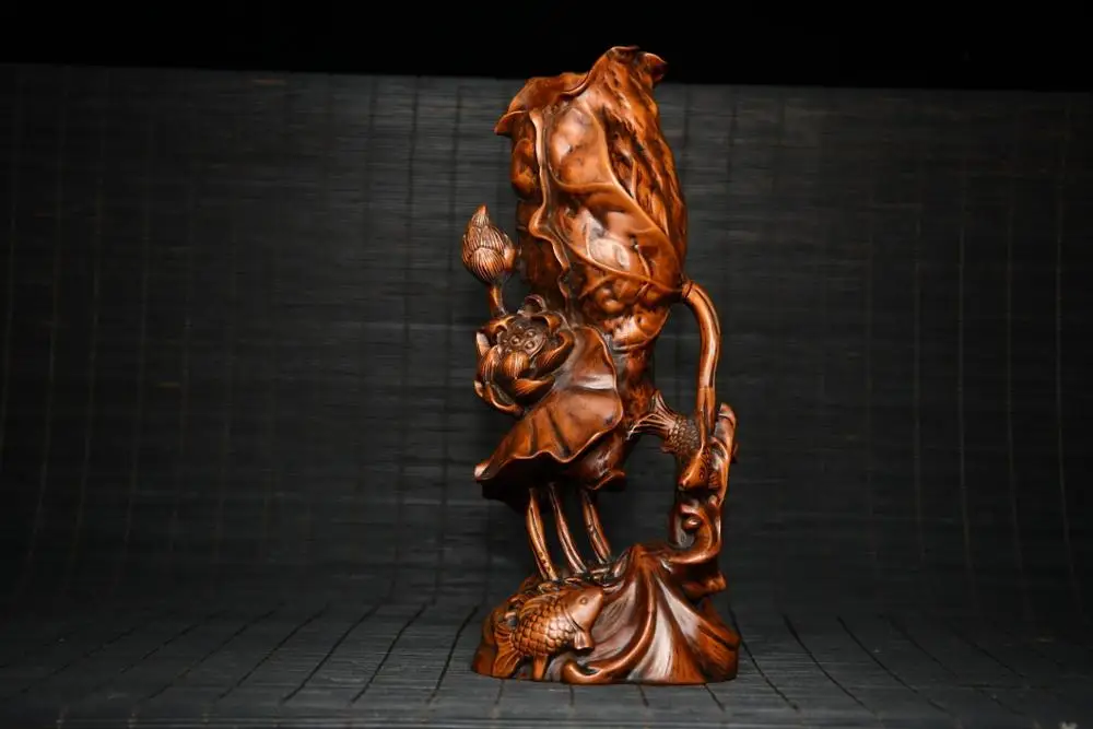Home 8" China Collection Old Boxwood Lotus lotus root goldfish statue vase Flower arrangement Implication Birds and Flowers
Home 8" China Collection Old Boxwood Lotus lotus root goldfish statue vase Flower arrangement Implication Birds and Flowers