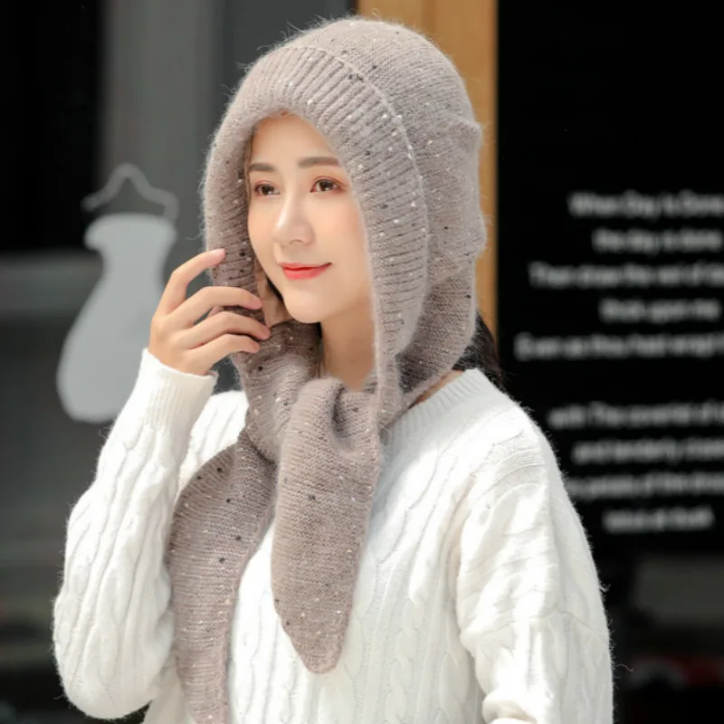 Scarf with Hat Hat Winter Women's Solid Warm Korean Style Cute Winter Wool Hat One-piece Two-piece Suit Women's Knitted Hat
Scarf with Hat Hat Winter Women's Solid Warm Korean Style Cute Winter Wool Hat One-piece Two-piece Suit Women's Knitted Hat