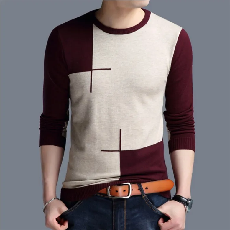 Mens Autumn Mixed Color Pullovers Sweaters Top Knitted O-neck Sweater Long Sleeve Casual N065 
Mens Autumn Mixed Color Pullovers Sweaters Top Knitted O-neck Sweater Long Sleeve Casual N065