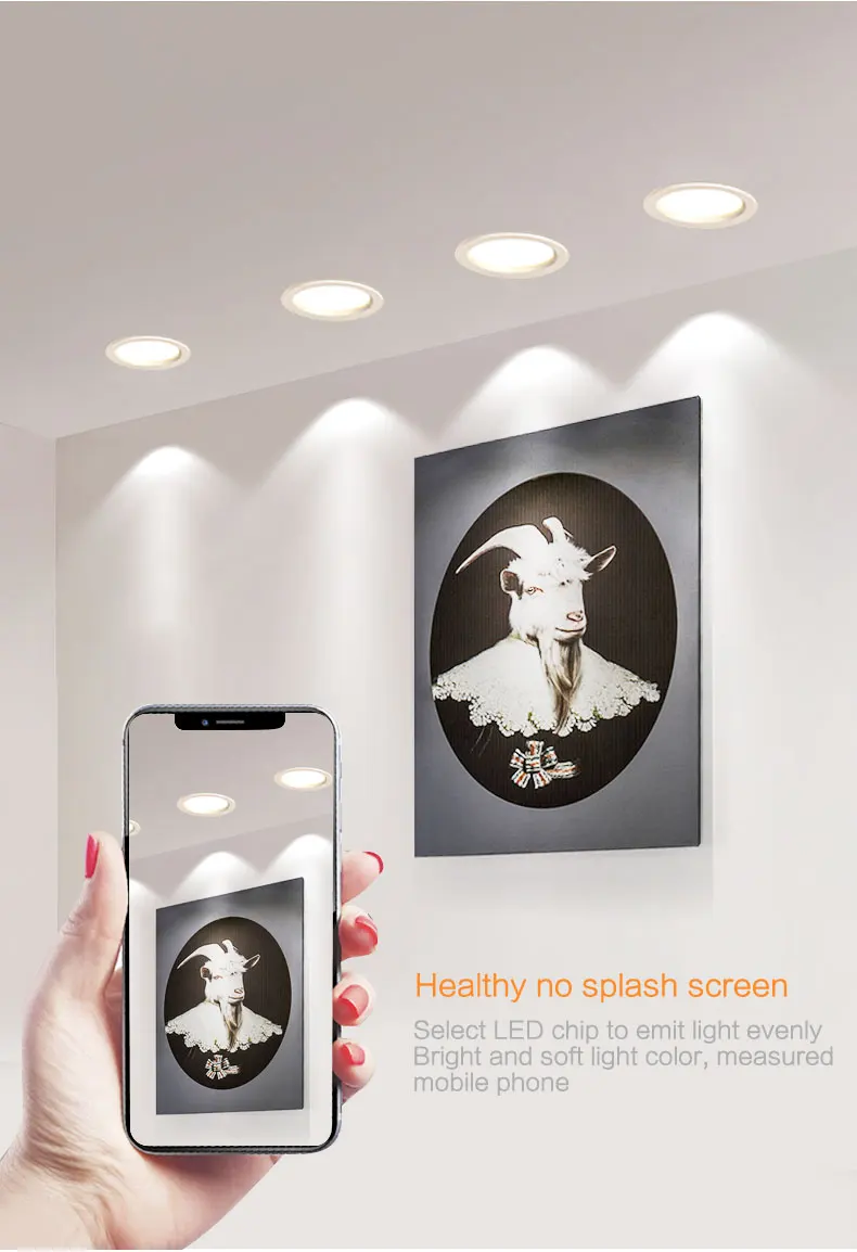 Led Downlight Round Ceiling Lighting Recessed Spot Waterproof Industrial Modern Mortise Lights Panel Spotlights Indoor Lamp