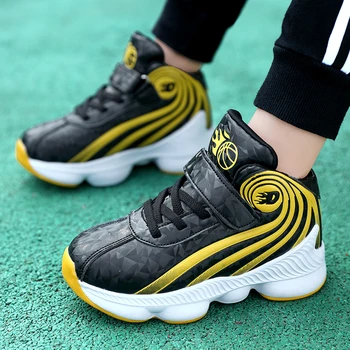 New Trend Basketball Sneakers Kids Anti-Slip Basket Shoes Children Cool Boys High Top Shoes Wearable Designer Sneakers Kid 
New Trend Basketball Sneakers Kids Anti-Slip Basket Shoes Children Cool Boys High Top Shoes Wearable Designer Sneakers Kid