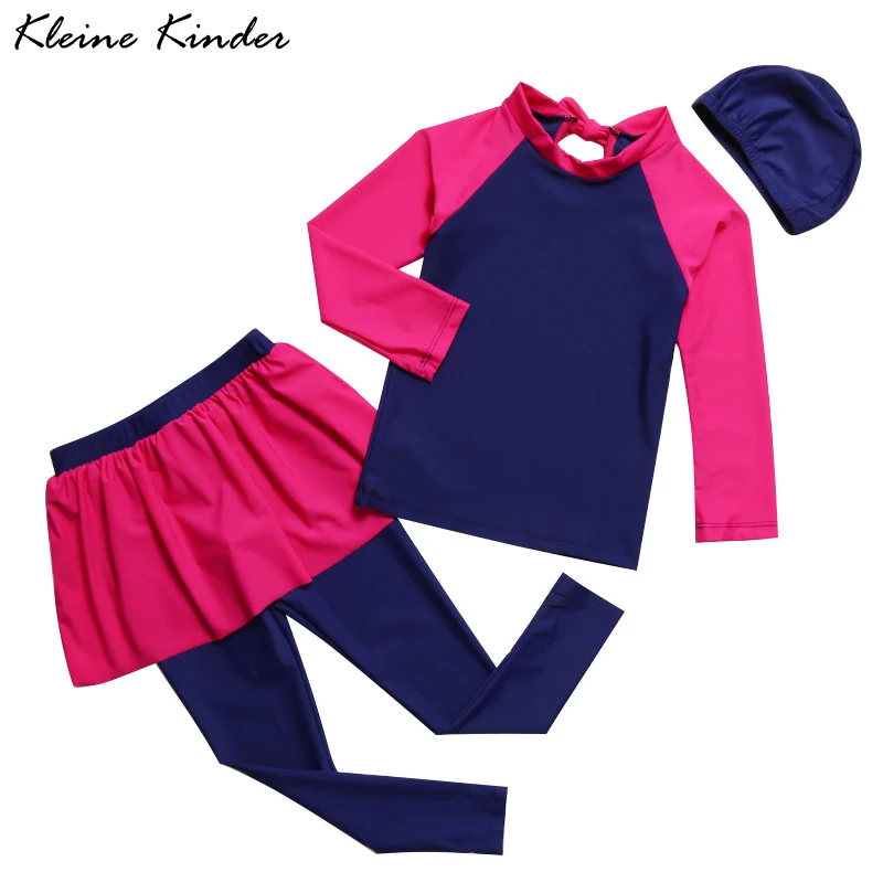 Girls Swimwear 3 Piece Long Sleeve Children's Swimsuit Rash Guard Set UV Protection Beach Teenager Girl Bathing Swimming Suit
Girls Swimwear 3 Piece Long Sleeve Children's Swimsuit Rash Guard Set UV Protection Beach Teenager Girl Bathing Swimming Suit