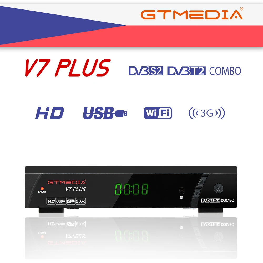 GTMedia V7 Plus Digital Satellite Receiver DVB-S2 DVB-T2 1080P H.265/HEVC DVB-T/C Support PowerVu DRE & Biss key Decoder
GTMedia V7 Plus Digital Satellite Receiver DVB-S2 DVB-T2 1080P H.265/HEVC DVB-T/C Support PowerVu DRE & Biss key Decoder