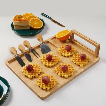 Bamboo Cheese Board Bheese Board With Knife Four-Piece Set Bamboo Cutting Board Bamboo Tray
Bamboo Cheese Board Bheese Board With Knife Four-Piece Set Bamboo Cutting Board Bamboo Tray