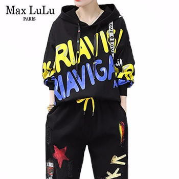 Max LuLu 2020 New Spring Korean Fashion Ladies Printed Two Pieces Sets Womens Loose Hooded Suits Oversized Casual Tops And Pants
Max LuLu 2020 New Spring Korean Fashion Ladies Printed Two Pieces Sets Womens Loose Hooded Suits Oversized Casual Tops And Pants