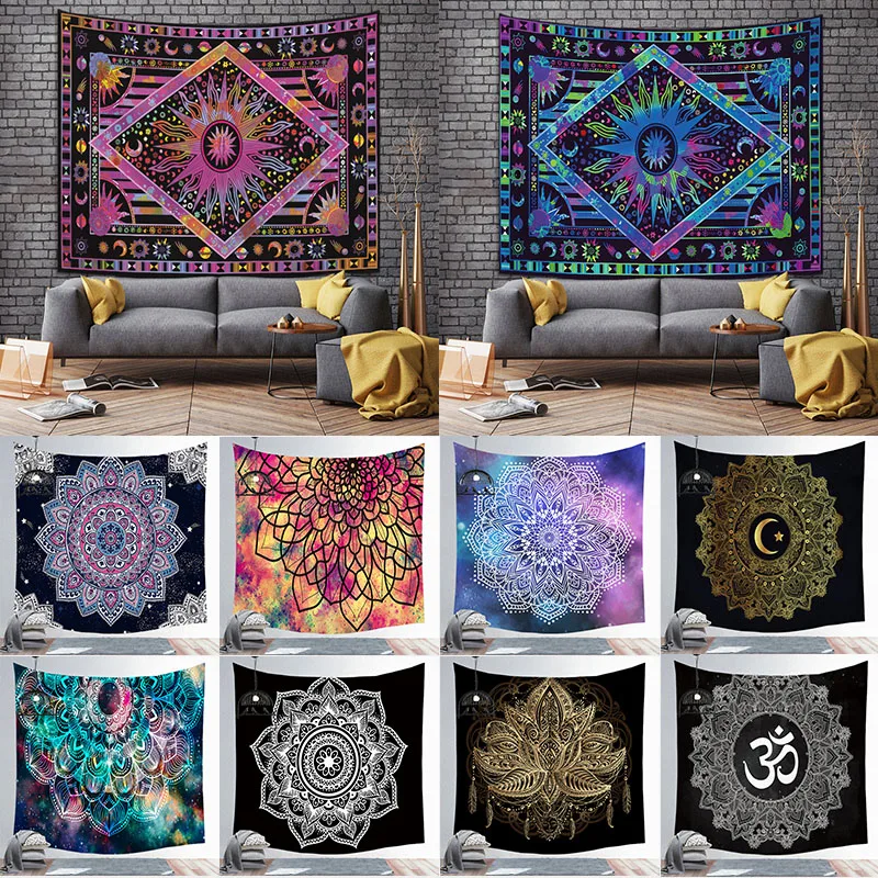 Mandala Boho Tapestry Large Wall Hanging Polyester Hippie Tapestries Bohemian Tapestry Yoga Mat Carpet Moon Sun Cloth Decor
Mandala Boho Tapestry Large Wall Hanging Polyester Hippie Tapestries Bohemian Tapestry Yoga Mat Carpet Moon Sun Cloth Decor