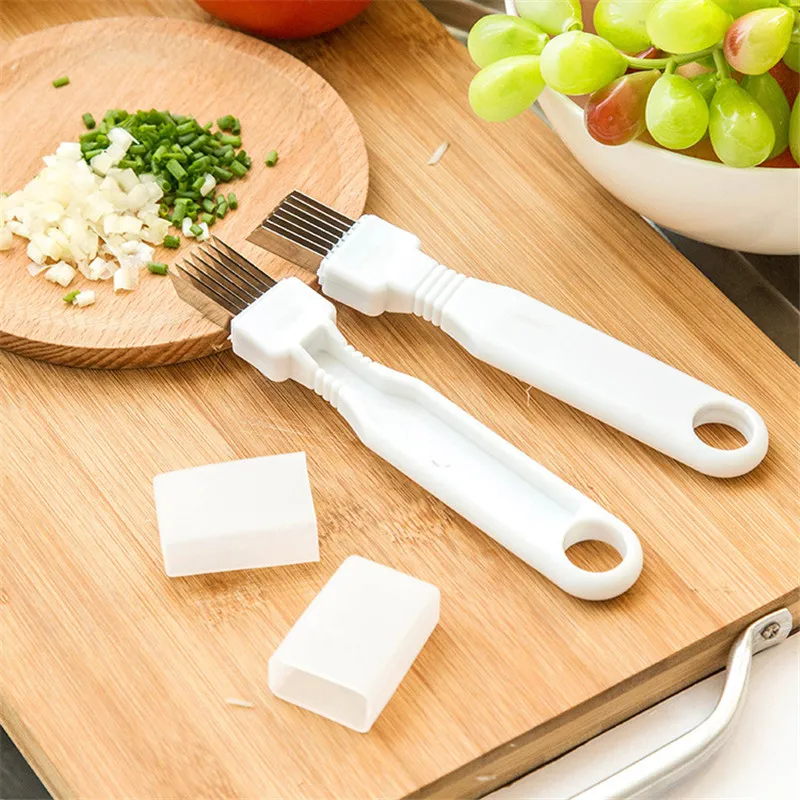 

1Pcs Onion Shredder Knife Shred Cutter Scallion Cutter Stainless Steel Blade Slice Vegetable Tool Slicer Kitchen Gadget
