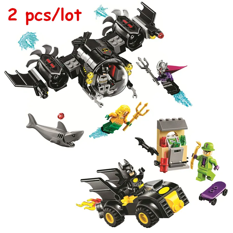 2pcs DC Batman vs. The Riddler Robbery Batsub and the Underwater Clash Building Blocks Kit Bricks Classic Movie Model Kids Toys
2pcs DC Batman vs. The Riddler Robbery Batsub and the Underwater Clash Building Blocks Kit Bricks Classic Movie Model Kids Toys