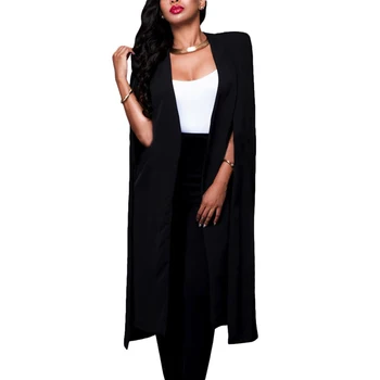 Womens Loose Long Cloak Blazer Cape Trench Cardigan Coat Open Front Split Sleeve Coat JL 
Womens Loose Long Cloak Blazer Cape Trench Cardigan Coat Open Front Split Sleeve Coat JL