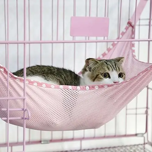 Multifunction Summer Breathable Mesh Cloth Hammock Cage Clasp Hanging Bed for Pet Cat Animal Convient to Use
Multifunction Summer Breathable Mesh Cloth Hammock Cage Clasp Hanging Bed for Pet Cat Animal Convient to Use
