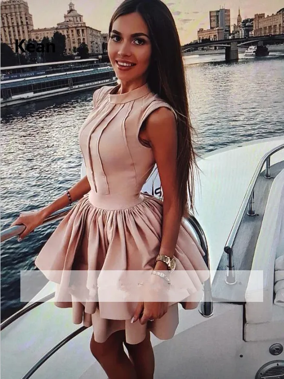 Peach 2019 Homecoming Dresses A-line High neck Short Mini Tulle Satin Tiered Elegant Cocktail Dresses
Peach 2019 Homecoming Dresses A-line High neck Short Mini Tulle Satin Tiered Elegant Cocktail Dresses