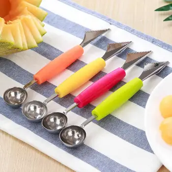2 In 1 Fruit Platter Carving Knife Melon Spoon Stainless Steel Double Side Fruit Digging Spoon Watermelon Kitchen Gadgets 
2 In 1 Fruit Platter Carving Knife Melon Spoon Stainless Steel Double Side Fruit Digging Spoon Watermelon Kitchen Gadgets