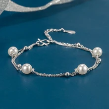 Authentic 925 Sterling Silver Adjustable Double Bracelet For Women Hot Fashion Multilayer Bracelet For Gifts Wholesale 
Authentic 925 Sterling Silver Adjustable Double Bracelet For Women Hot Fashion Multilayer Bracelet For Gifts Wholesale