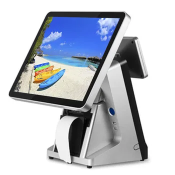 POS terminal system stability 15 inch capacitive touch screen POS system with built-in VFD and 80mm printer
POS terminal system stability 15 inch capacitive touch screen POS system with built-in VFD and 80mm printer