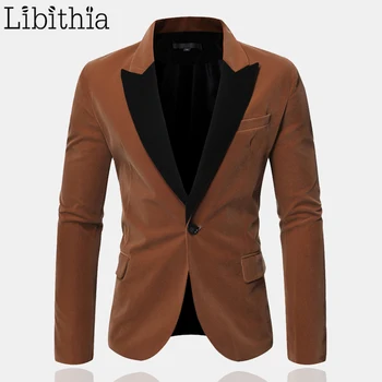 Men's Patchwork Collar Blazers Casual Autumn New One Button Jackets Coffee Black Dark Blue Wine Red Clothes Male A146
Men's Patchwork Collar Blazers Casual Autumn New One Button Jackets Coffee Black Dark Blue Wine Red Clothes Male A146