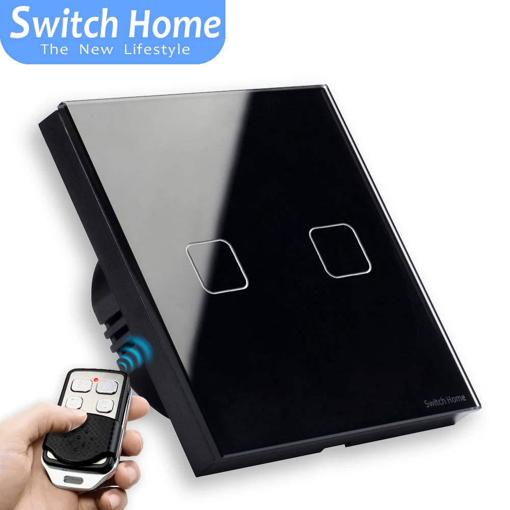 2 Gang remote control light Switch, black Glass Wireless remote control Switch, EU wall light switch touch remote control switch
2 Gang remote control light Switch, black Glass Wireless remote control Switch, EU wall light switch touch remote control switch