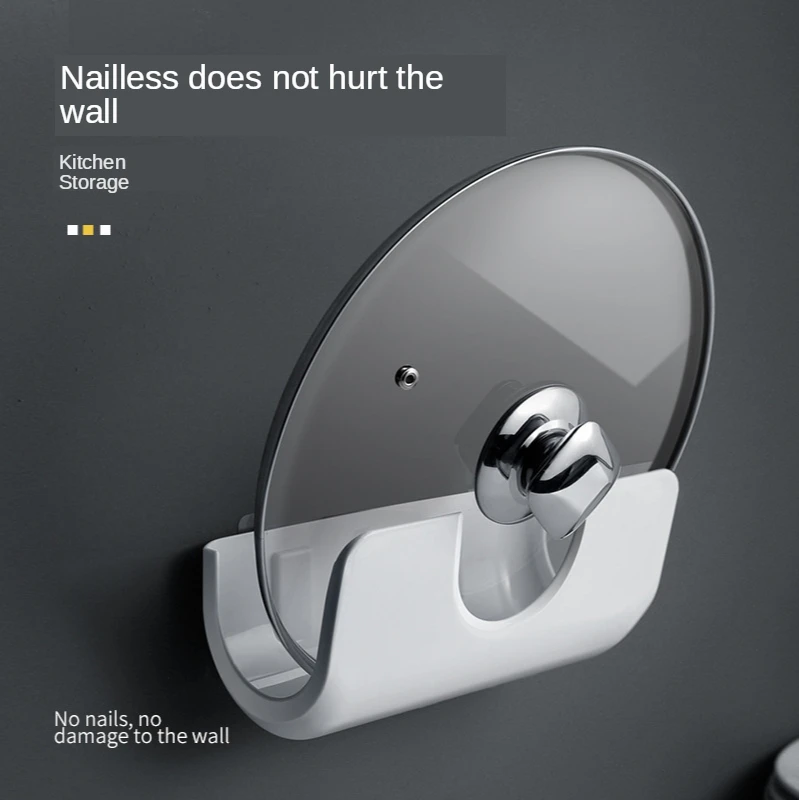 white multi-functional magic nail free traceless wall mounted pot cover frame kitchen supplies with hook Filtering water and oil
white multi-functional magic nail free traceless wall mounted pot cover frame kitchen supplies with hook Filtering water and oil