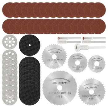 60Pcs Diamond Cutting Disc Kits, 1/8\" Shank Mini Cut Off Wheel Rotary Tool 
60Pcs Diamond Cutting Disc Kits, 1/8\" Shank Mini Cut Off Wheel Rotary Tool