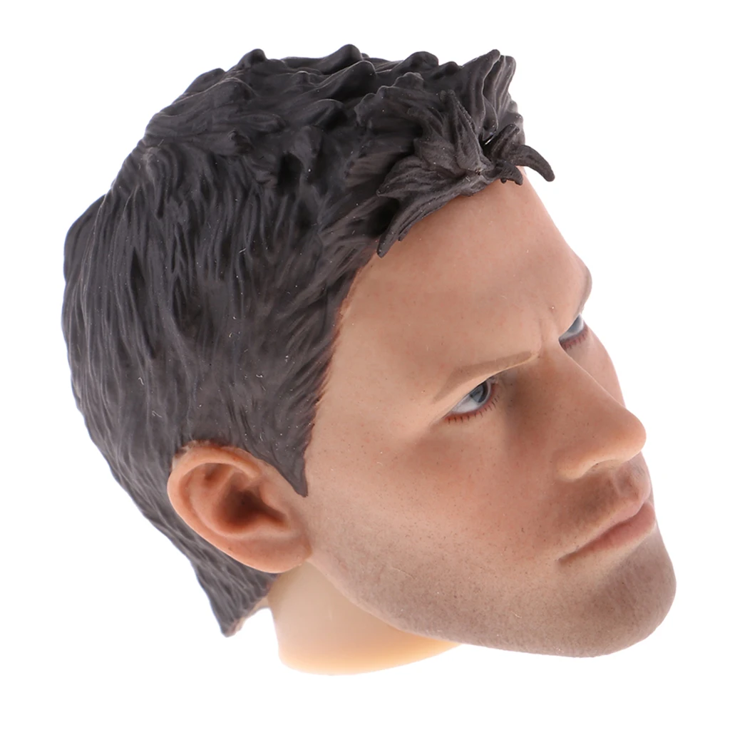 1/6 Scale Male Body Head Sculpt with Black Hair Doll Head Sculpture for 12 inch Action Figure DIY Body Parts 1/6 Scale Male Body Head Sculpt with Black Hair Doll Head Sculpture for 12 inch Action Figure DIY Body Parts