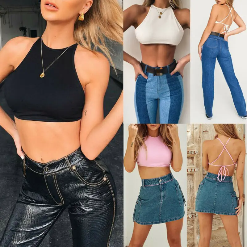 Women Crop Top Sexy Halter Vest Basic Solid Sleeveless Crop Tank Tops Short Mini Tops Backless Streetwear
Women Crop Top Sexy Halter Vest Basic Solid Sleeveless Crop Tank Tops Short Mini Tops Backless Streetwear