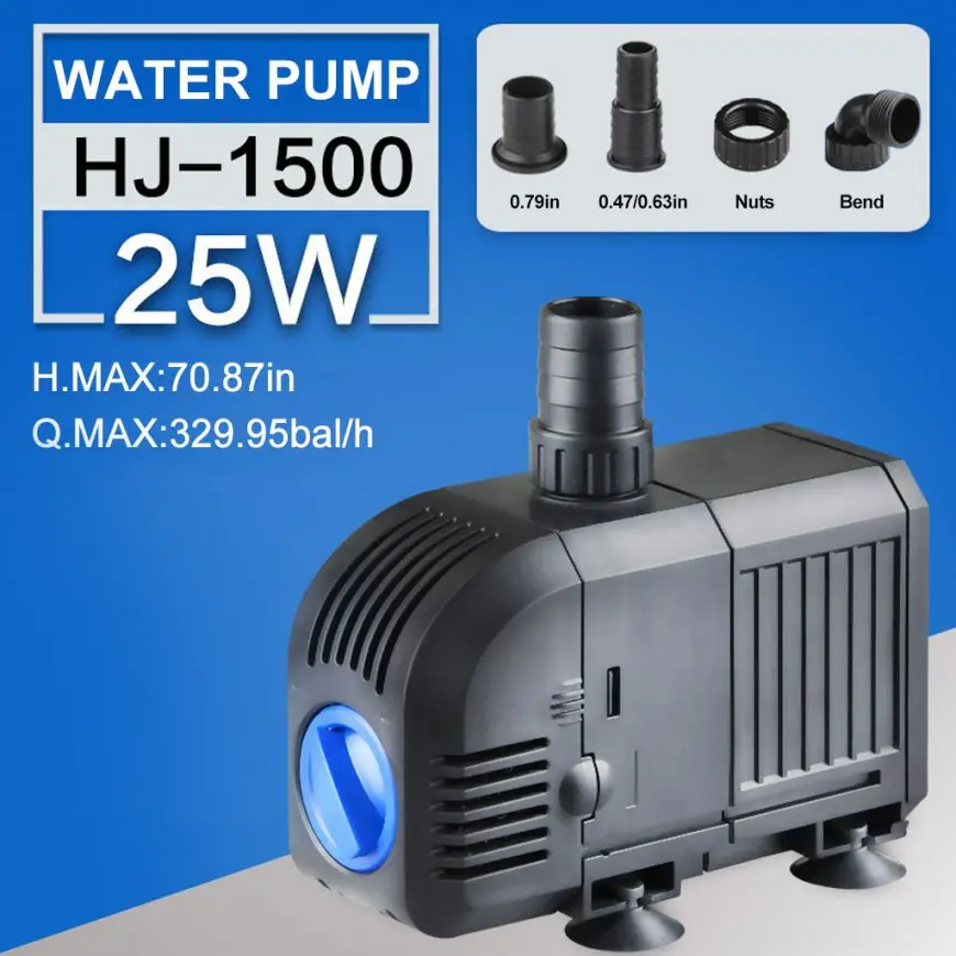 25w 220V-240V Multifunctional Submersible Pump Fish Tank Water Wave Pump Koi Garden Pond Super Strong Water Pump