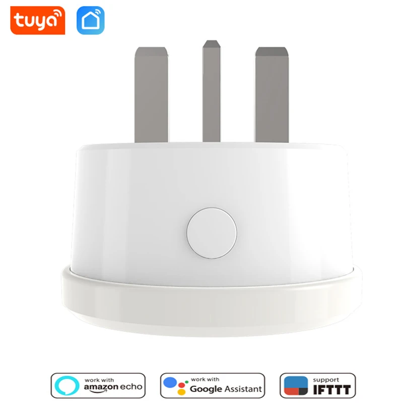 Tuya Smart Life Socket UK Wifi Wireless Power Plug Tuyasmart APP Sensor Light Compatible Amazon Alexa Google Home IFTTT | Электроника