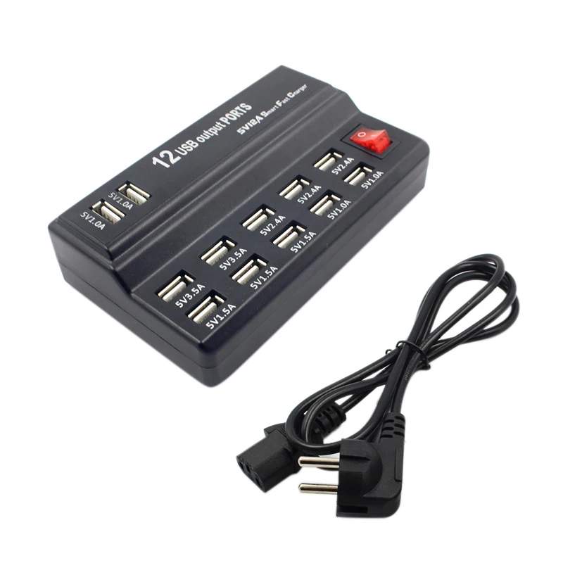 USB Fast Charging Station 12A Power Adapter Multi Port For iPhone Tablets Mobile Phones H-best
USB Fast Charging Station 12A Power Adapter Multi Port For iPhone Tablets Mobile Phones H-best
