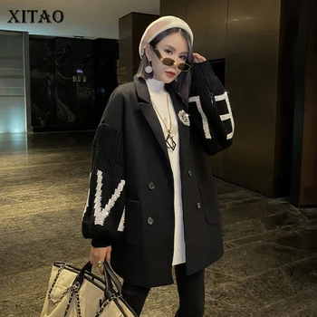 XITAO Letter Patchwork Casual Jacket Women Winter Tide Fashion New Style Turn Down Collar Long Lantern Sleeve Pocket Coat ZY2172
XITAO Letter Patchwork Casual Jacket Women Winter Tide Fashion New Style Turn Down Collar Long Lantern Sleeve Pocket Coat ZY2172