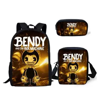 16Inch Backpack Kids Book-bags Bendy and the Ink Machine Pattern School Bags Cartoon 3PC/Set Teenagers Shoulder Book Bag Mochila
16Inch Backpack Kids Book-bags Bendy and the Ink Machine Pattern School Bags Cartoon 3PC/Set Teenagers Shoulder Book Bag Mochila