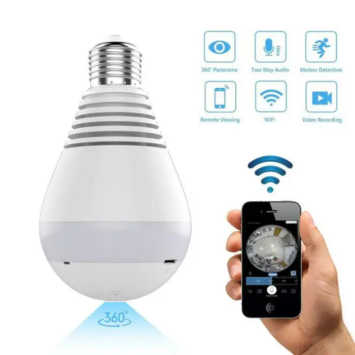 WIFI V380 bulb Camera LED bulb lamp Monitor 1080P panoramic wireless wifi Cam dual light source 200W
WIFI V380 bulb Camera LED bulb lamp Monitor 1080P panoramic wireless wifi Cam dual light source 200W