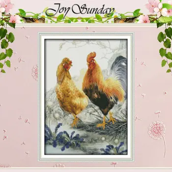 Chicken Couple Counted Cross Stitch 11CT Printed 14CT Cotton Cross Stitch Set animals Cross-stitch Kits Embroidery Needlework 
Chicken Couple Counted Cross Stitch 11CT Printed 14CT Cotton Cross Stitch Set animals Cross-stitch Kits Embroidery Needlework