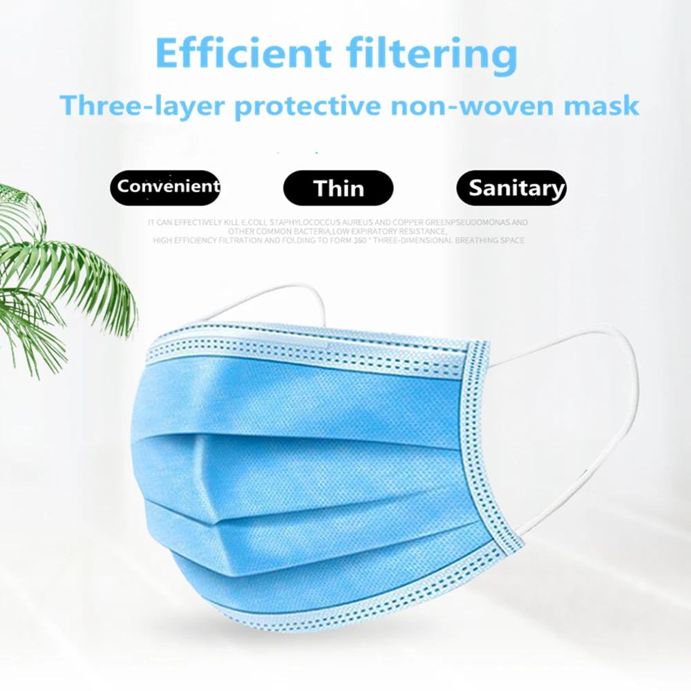 50pcs Disposable Protective Mask 3 Layers Dustproof Protective Cover Prevent bacteria mascarillas respirator face Masks
50pcs Disposable Protective Mask 3 Layers Dustproof Protective Cover Prevent bacteria mascarillas respirator face Masks