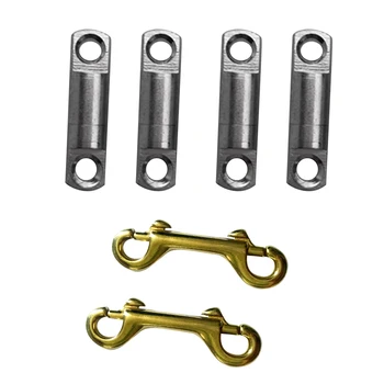 

Diving Reel Spool Line Swivels with Brass Double Ended Bolt Snap Clip Hook Key Holder