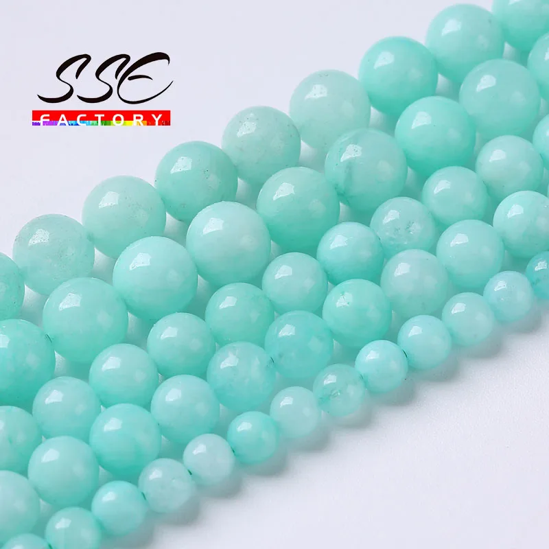 Natural Blue Green Amazonite Jades Beads Angelite Round Loose Stone Beads For Jewelry Making DIY Bracelet Accessories 6-10mm 15"
Natural Blue Green Amazonite Jades Beads Angelite Round Loose Stone Beads For Jewelry Making DIY Bracelet Accessories 6-10mm 15"