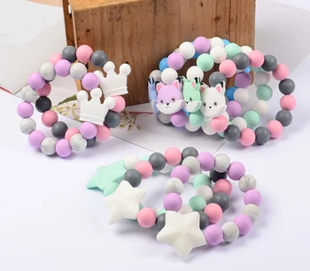 2020 New Bbay Silicone Teether Teething Wood Rattles Toys Baby Teether Bracelets Nursing Toys Gift for Baby Nursing Bracelets
2020 New Bbay Silicone Teether Teething Wood Rattles Toys Baby Teether Bracelets Nursing Toys Gift for Baby Nursing Bracelets