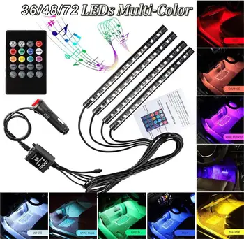 Car LED Strip Lights by APP Control, Govee 36/48/72 LED Car Interior Lights Music Sound-activated Multi-colour Under Dash Lighti
Car LED Strip Lights by APP Control, Govee 36/48/72 LED Car Interior Lights Music Sound-activated Multi-colour Under Dash Lighti