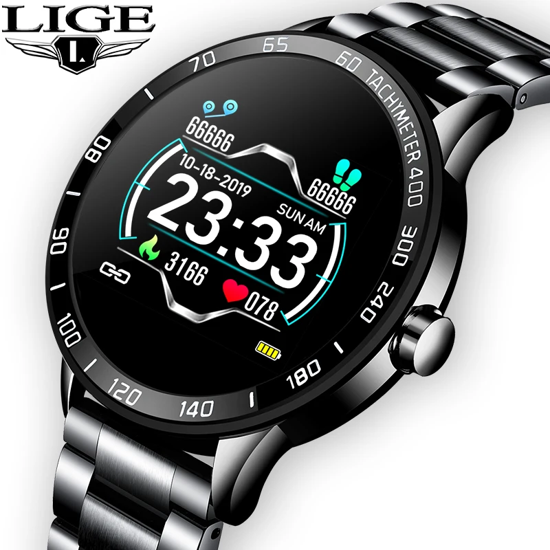 LIGE New Smart Watch Men Pedometer Heart Rate Blood Pressure Monitor Waterproof Steel Belt Smartwatch Sport Multifunction Mode
LIGE New Smart Watch Men Pedometer Heart Rate Blood Pressure Monitor Waterproof Steel Belt Smartwatch Sport Multifunction Mode