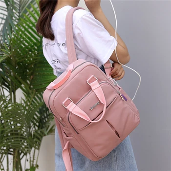 Women's Backpack Fashion USB Charging Bagpack Large Capacity Female Anti Theft Travel Laptop Bag Teenager Girls School Bag
Women's Backpack Fashion USB Charging Bagpack Large Capacity Female Anti Theft Travel Laptop Bag Teenager Girls School Bag