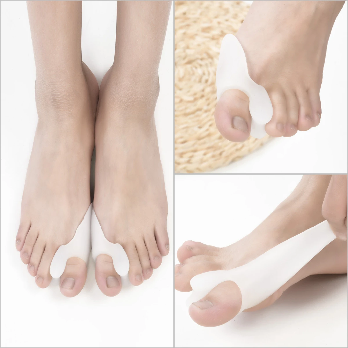Silicone Thumb Correction Device Toe Separators Bunion Correctors Foot Finger Splitter Thumb Spacer Feet Spreader 
Silicone Thumb Correction Device Toe Separators Bunion Correctors Foot Finger Splitter Thumb Spacer Feet Spreader