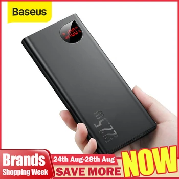 Baseus 22.5W Power Bank 10000mAh 5A SCP USB C PD Fast Charging Powerbank Portable Charger External Battery ForHuawei ForXiaomi
Baseus 22.5W Power Bank 10000mAh 5A SCP USB C PD Fast Charging Powerbank Portable Charger External Battery ForHuawei ForXiaomi