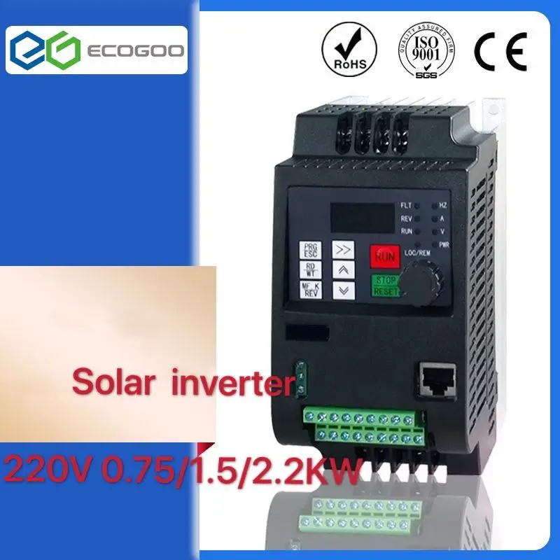 

PV solar inverter DC to AC three-phase converter 220V 0.75kw/1.5kw/2.2kw/4kw with MPPT Control solar pump VFD